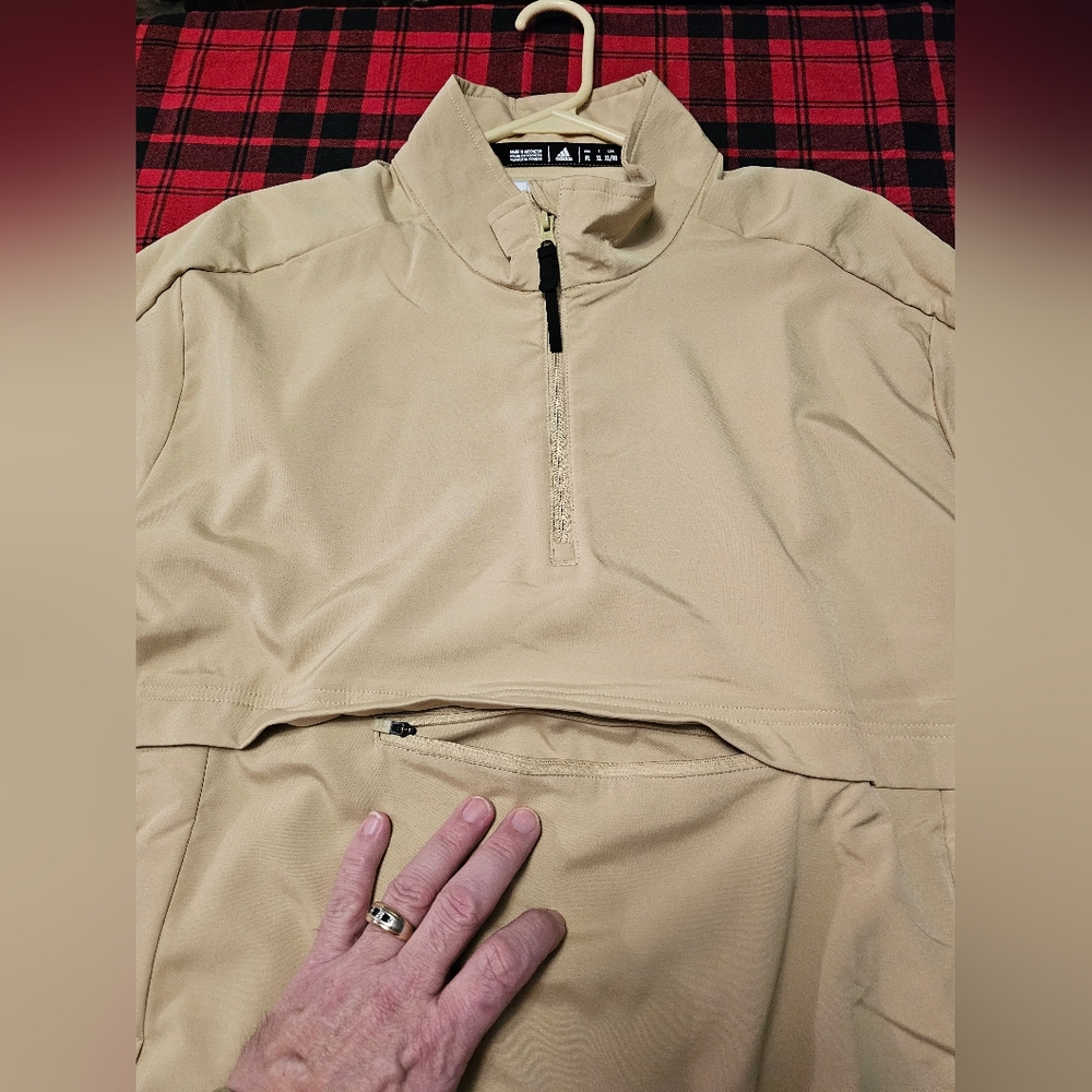 Mens size XL tan full zip jacket.